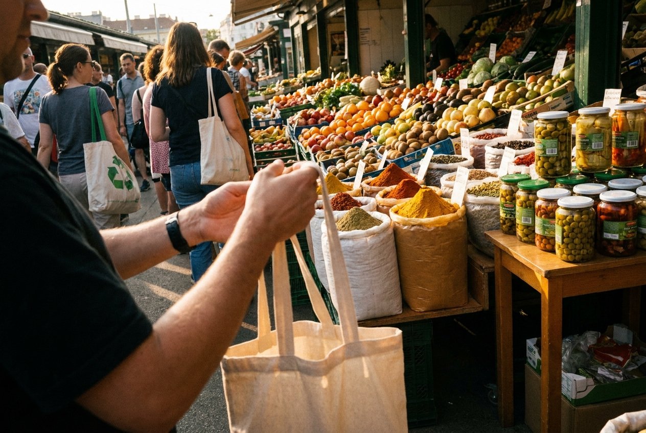 The Naschmarkt, Vienna's biggest food market