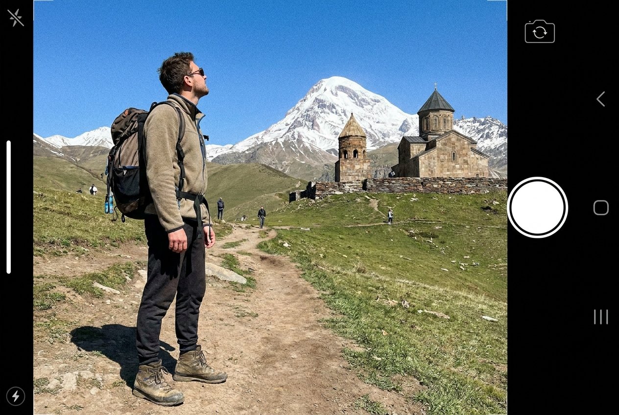 Gergeti Trinity Church near Kazbegi, Georgia